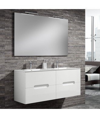 Pack Mueble de baño VISION 120 Blanco Mate 2 Cajones