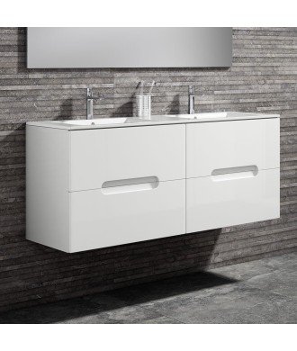 Pack Mueble de baño VISION 120 Blanco Mate 2 Cajones