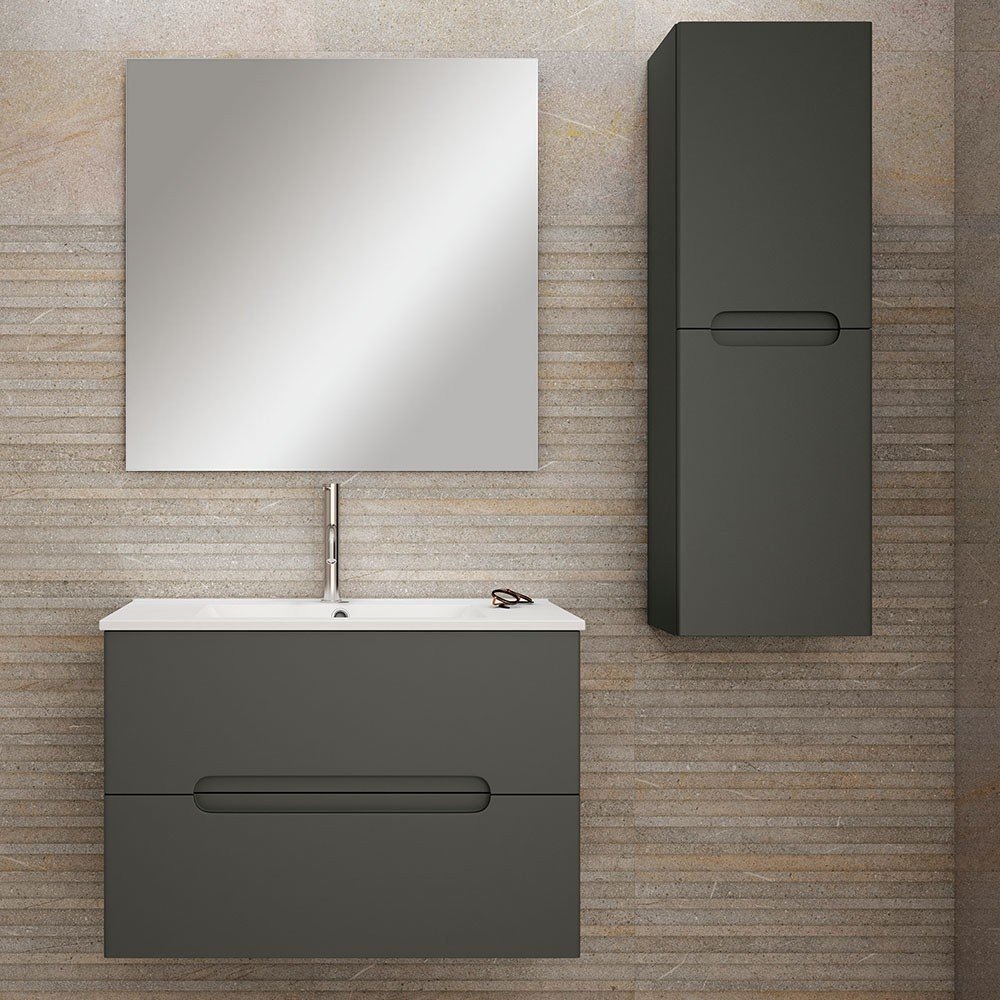 Pack Mueble de baño VISION 60 Grafito 2 Cajones