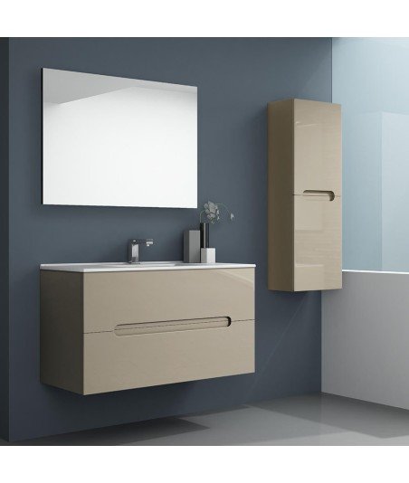Pack Mueble de baño VISION 60 Moka 2 Cajones