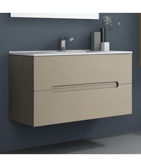 Pack Mueble de baño VISION 60 Moka 2 Cajones