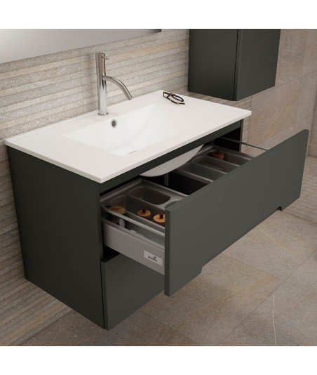 Pack Mueble de baño VISION 80 grafito mate