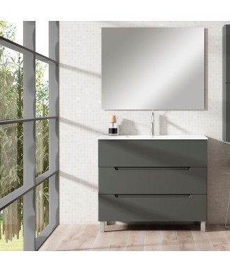 Pack Mueble de baño VISION 80 Grafito 3 Cajones