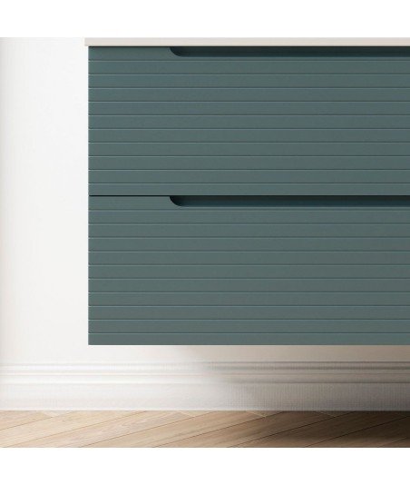 Mueble + Lavabo BORNEO 100 Azul Oceano 2 Cajones