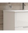 Mueble + Lavabo BORNEO 80 Blanco Mate 2 Cajones