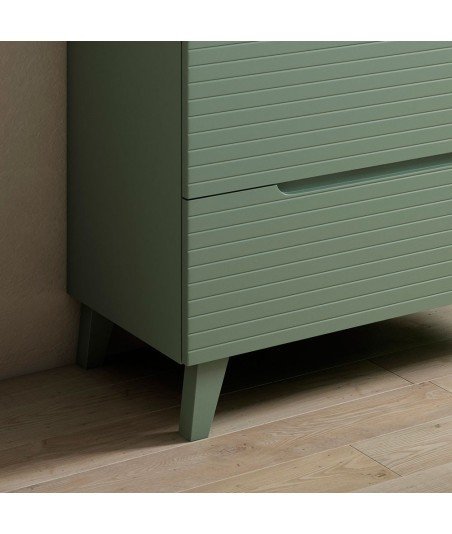 Mueble + Lavabo BORNEO 80 Verde Lago 3 Cajones