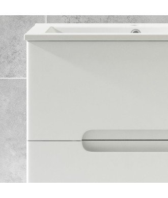 Mueble + Lavabo VISION 100 Blanco Mate 3 Cajones