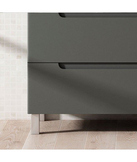 Mueble + Lavabo VISION 100 Grafito 3 Cajones