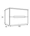 Mueble + Lavabo VISION 100 Moka 2 Cajones