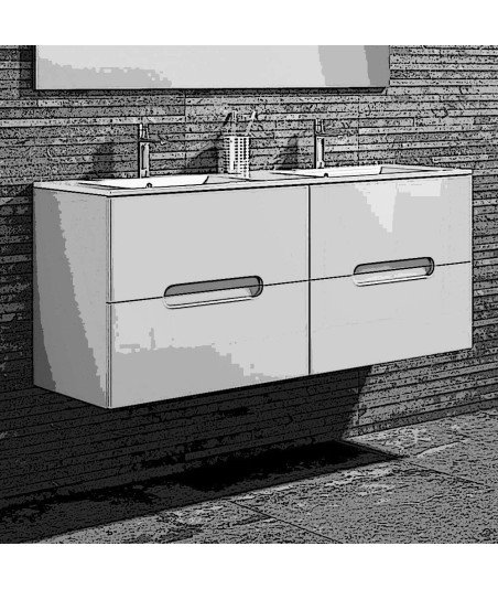 Mueble + Lavabo VISION 120 Grafito 2 Cajones