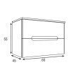 Mueble + Lavabo VISION 60 Moka 2 Cajones