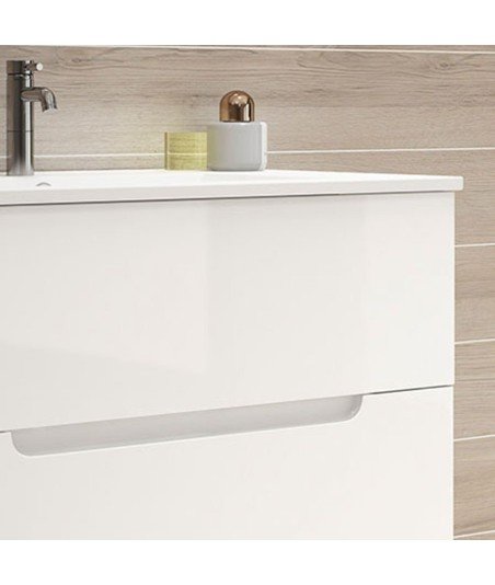 Mueble + Lavabo VISION 80 Blanco Mate 3 Cajones