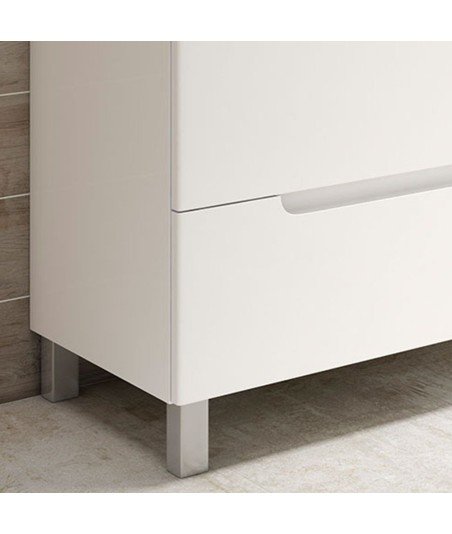 Mueble + Lavabo VISION 80 Blanco Mate 3 Cajones