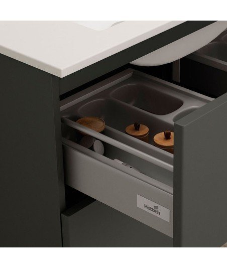 Mueble + Lavabo VISION 80 Grafito 3 Cajones
