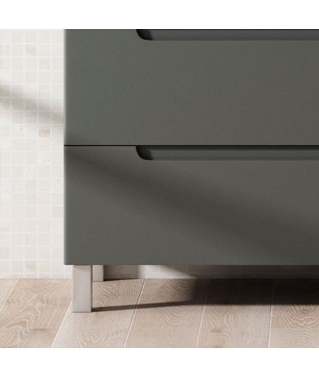 Mueble + Lavabo VISION 80 Grafito 3 Cajones