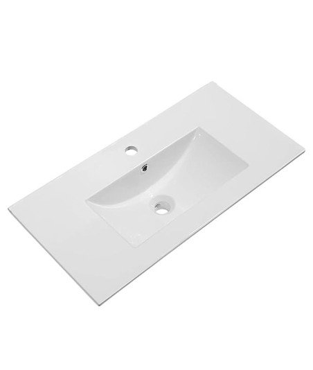Mueble + Lavabo VOLGA 80 blanco brillo