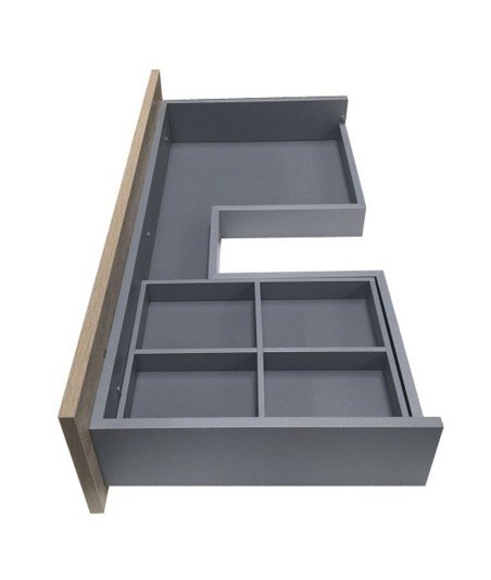 Mueble + Lavabo VOLGA 80 blanco brillo