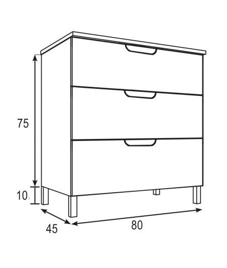 Mueble + Lavabo VOLGA 80 blanco brillo