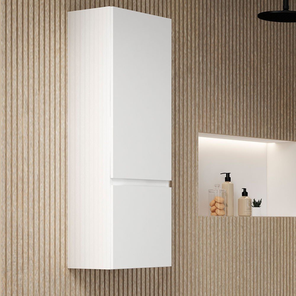 Mueble auxiliar baño blanco | Mamparas Blau