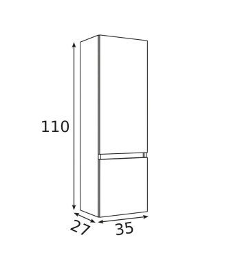 Mueble auxiliar baño blanco | Mamparas Blau