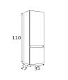 Mueble auxiliar baño blanco | Mamparas Blau