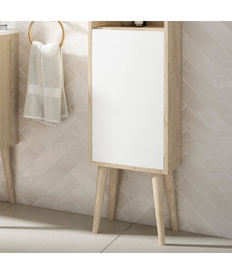 Mueble auxiliar NORDIC roble blanco mate