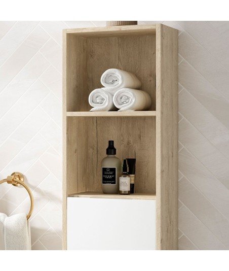 Mueble auxiliar NORDIC roble blanco mate