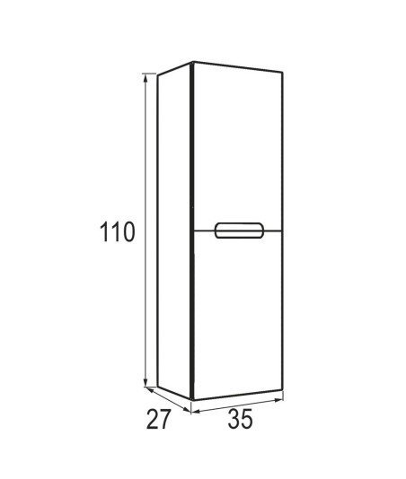 Mueble auxiliar VISION grafito mate