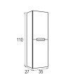 Mueble auxiliar VISION moka mate