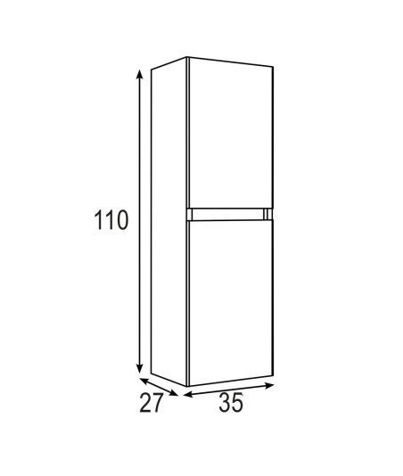 Mueble auxiliar VOLGA blanco brillo