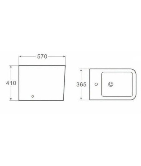 Pack Inodoro + bidé negro compacto Rimless Pisa