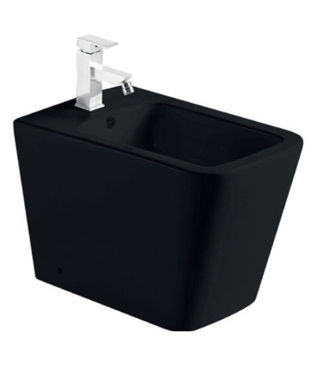 Pack Inodoro + bidé negro compacto Rimless Pisa