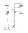 Columna de ducha redonda TORRES Maxi