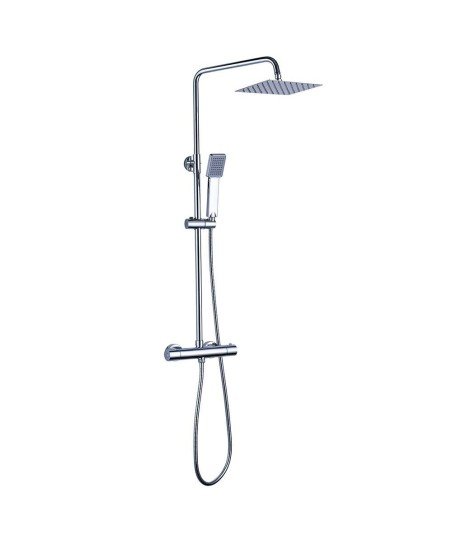 Columna termostática de ducha cuadrada tacto frío