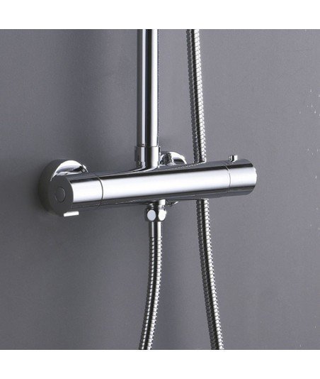 Columna termostática de ducha cuadrada tacto frío