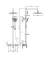 Columna termostática de ducha redonda tacto frío