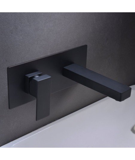 Grifo negro empotrado de lavabo Suiza IMEX