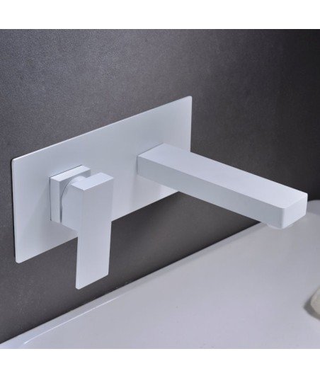 Grifo blanco empotrado de lavabo Suiza IMEX