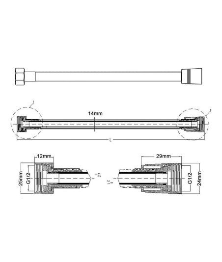 Flexo PVC oro 175 cm