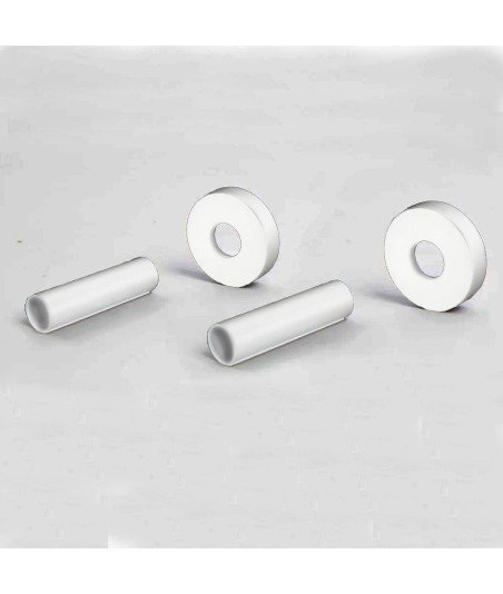 Kit cubretubos con embellecedores acabado blanco brillo