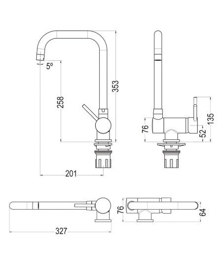 Grifo de cocina abatible al mejor precio