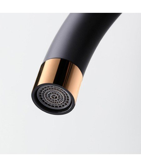 Grifo de cocina negro y oro rosa ZEN