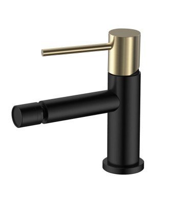 Grifo de bidé negro y oro ZUÑIGA