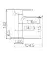 Grifo monomando de lavabo Bremen IMEX