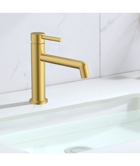 Grifo de lavabo oro cepillado OSLO
