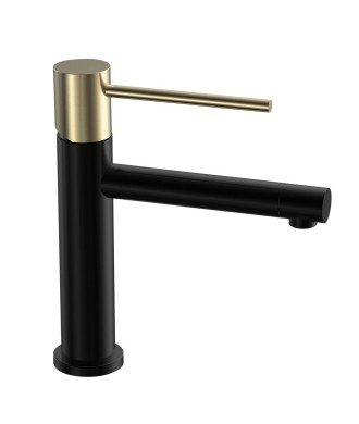 Grifo de lavabo negro y oro ZUÑIGA