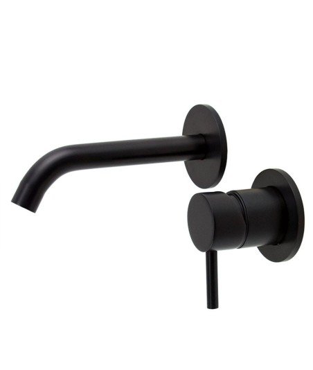 Grifo empotrado de lavabo negro ZUÑIGA