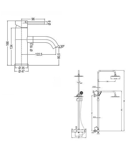 Pack columna monomando ZUÑIGA