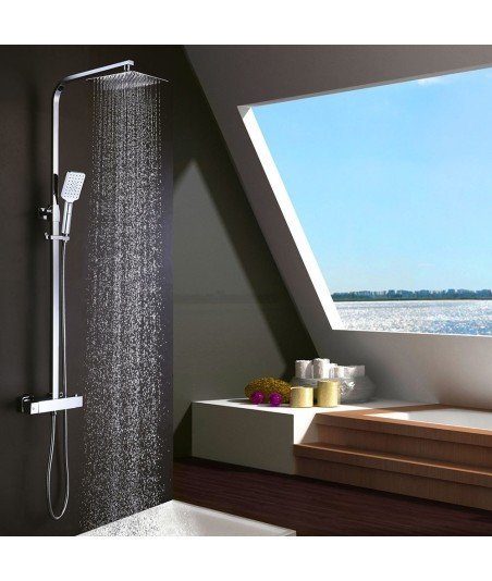 Pack columna extraplana termostática + lavabo ATICA
