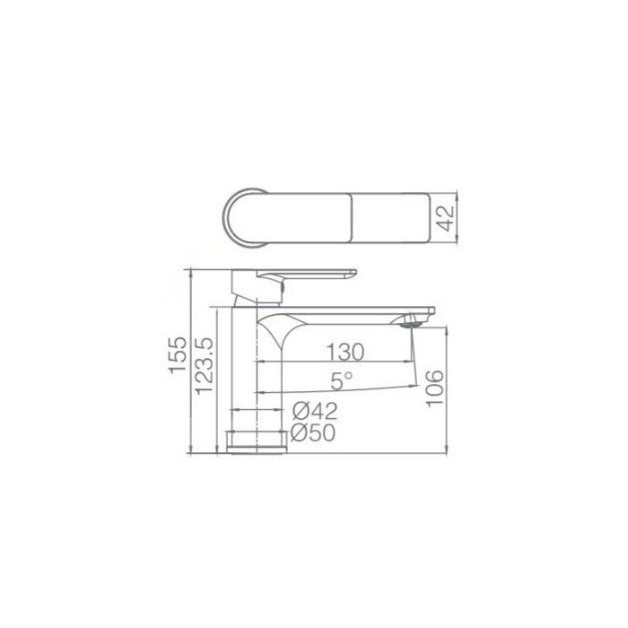 Grifo monomando de lavabo Saona IMEX